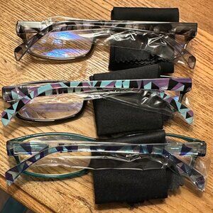 NEW 3 Pair Women's Reading Glasses / Readers 0.5 magnification